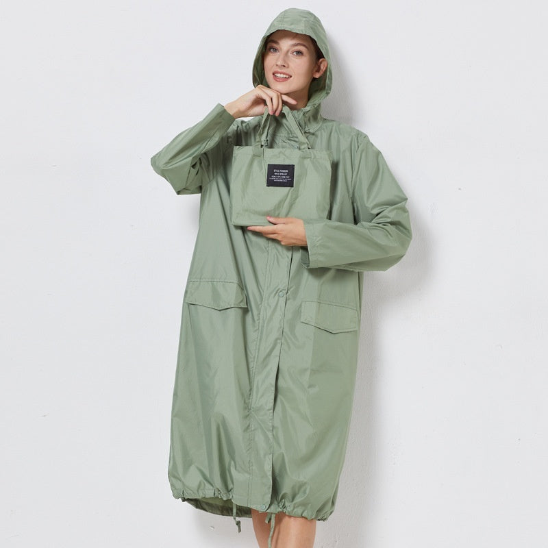Raincoat Mid-length Windproof Outdoor Poncho Tide