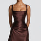 Elegant Form-fitting Slip Dress In A Solid Color