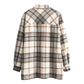 Boyfriend Style Large Plaid Woolen Shirt