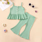 Girls' Tricolor Overall Dress Set