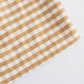 Female Leisure Khaki Plaid Elastic Flowy Dress