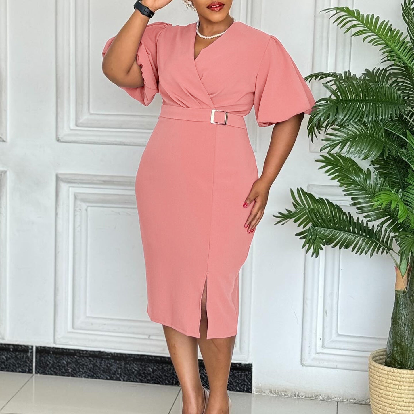 Waist-tight Split Hip-wrapped African Dress