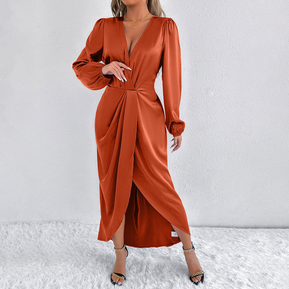 Satin Style Dress High-grade