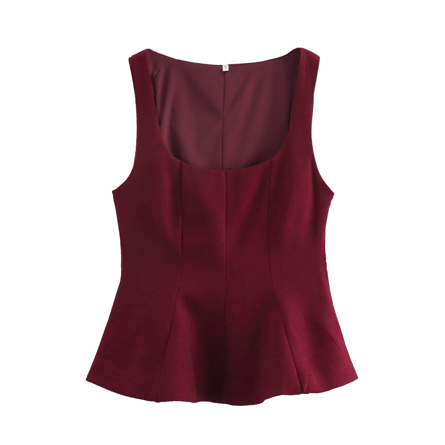 European And American Style Women's Square Collar Sleeveless Top