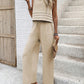 Top And Wide Leg Pants Casual Two-piece Set