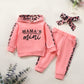 Fabricants de vêtements pour enfants Ins Wind Girls Suit Automne Mini Pull Sport Costume Léopard