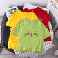 Pull imprimé ample décontracté à manches courtes
