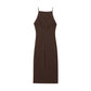 Women's Fashion Slim Fit Pleated Suspender Dress