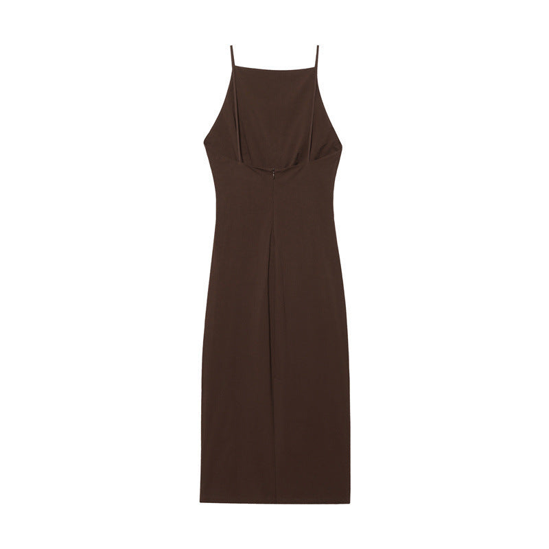 Women's Fashion Slim Fit Pleated Suspender Dress