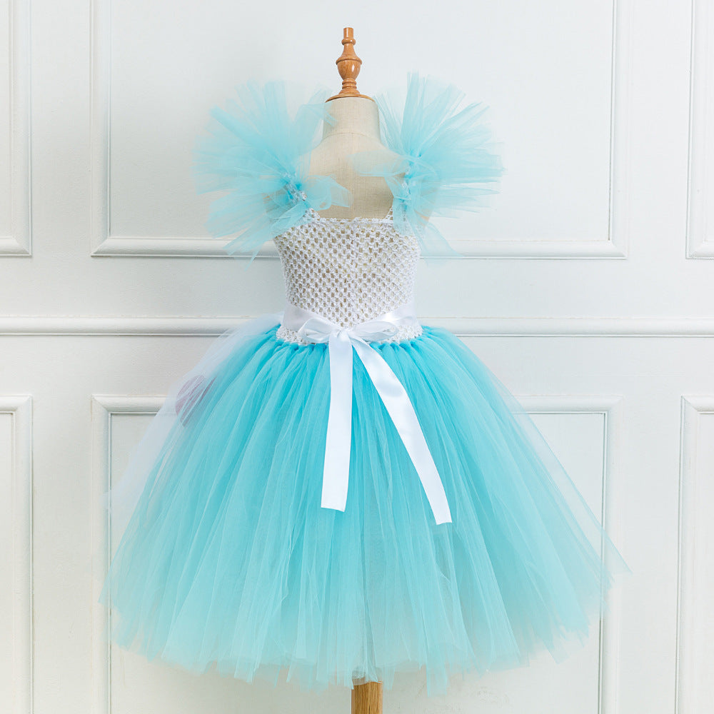 Girls Princess Cartoon Peach Heart Halloween Performance Dress