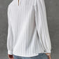 European And American Spring Round Neck Lantern Sleeve Solid Color Unity Long Sleeve Temperament Solid Blouse