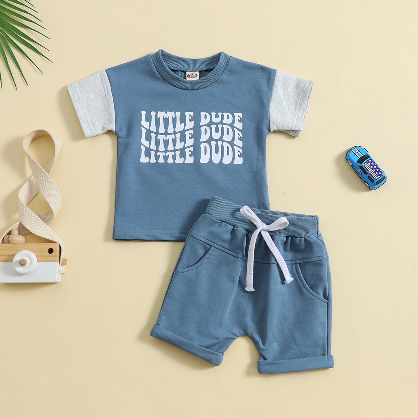 Sports Suit Letter Short Sleeve