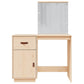 dressing table with LED lighting, 95x50x133.5 cm, solid pine wood