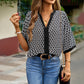 Women's Fashion Printed Shirt Short Sleeve Top
