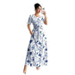 Summer Fashion Short-Sleeve Printed Dress