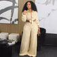 Women's Long-sleeved Casual Shirt Wide-leg Pants