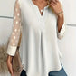 Mesh Sleeves Button Shirt For Women Spring And Summer