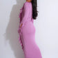 Pure Color Tied Stringy Selvedge Dress