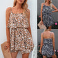 European And American Style Suspender Floral Jumpsuit