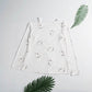 Heart Printing Women's Strapless Pullover Long Sleeve T-shirt