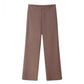 Sling Solid Color Top High Waist Casual Straight Trousers Suit