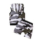 Camouflage Hooded Sleeveless Top Shorts Suit