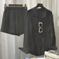 Versatile Loose-fit Shirt And Pants Two-piece Set