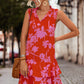 Women's Sleeveless Lace-up Ruffled Dress