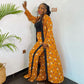 Women's Fashion Retro Coat Wide Leg Pants Suit
