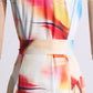 Robe à lacets imprimée à col polo pour femme