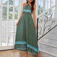 Halter Spaghetti Straps Printed Fashion Loose Sleeveless Dress