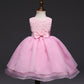 Robe de mariée bébé de haute qualité, robe bébé fille, fleur crochet enfants, vin pleine lune d'un an, robe de mariée en gros