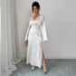 Women's Long-sleeved Deep V Dress Autumn And Winter Elegant