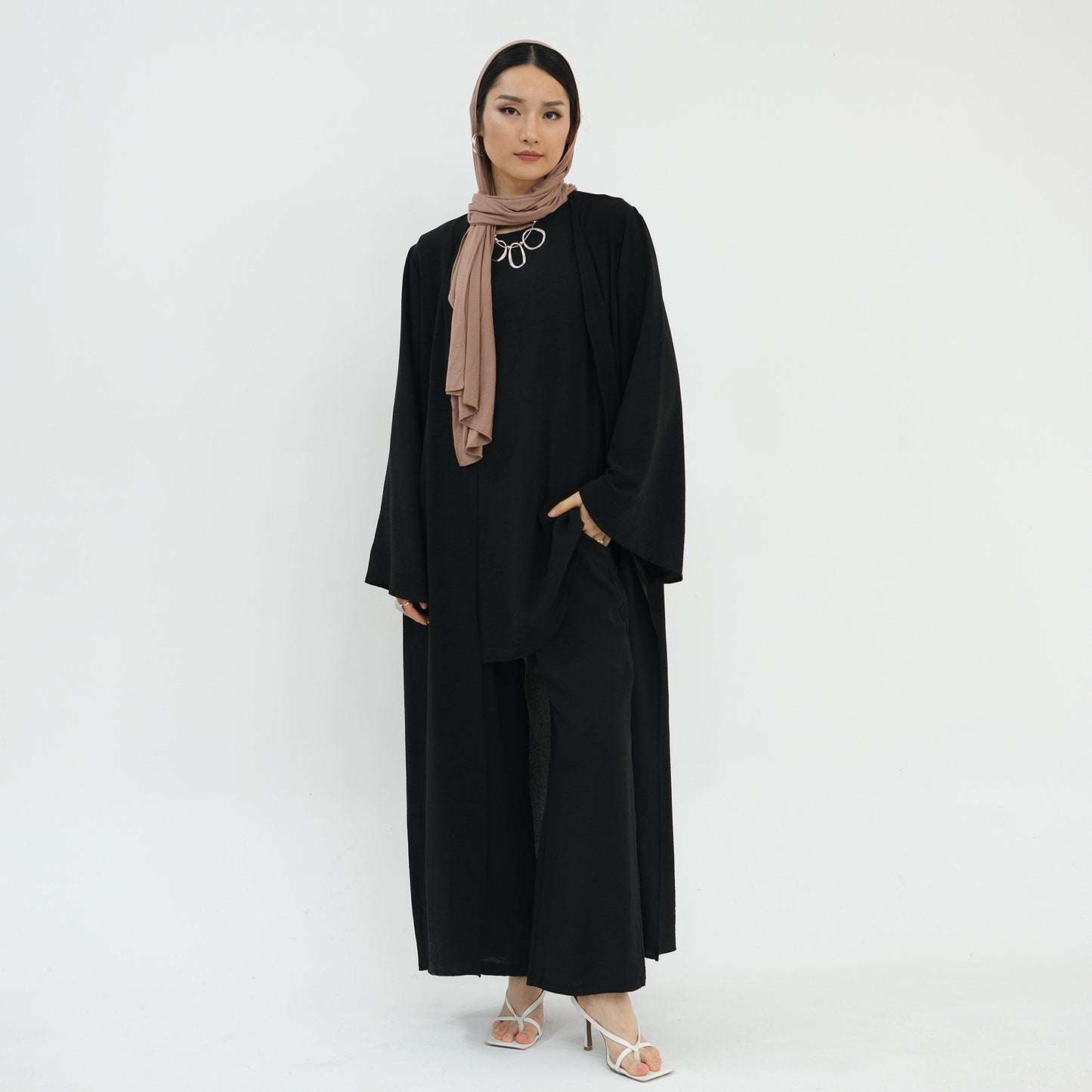 Women's Turkish Solid Color Three-piece Set Suit