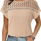 Women's Hollow Breathable All-match Short-sleeved T-shirt
