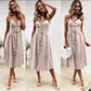 Women's Sling Button Backless Dress