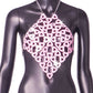 Heart Sequins Acrylic Metal Chain Stitching Halterneck Vest Women