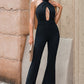Strap Neck Hook Back Jumpsuit Waist
