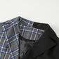 Button-stitched check suit