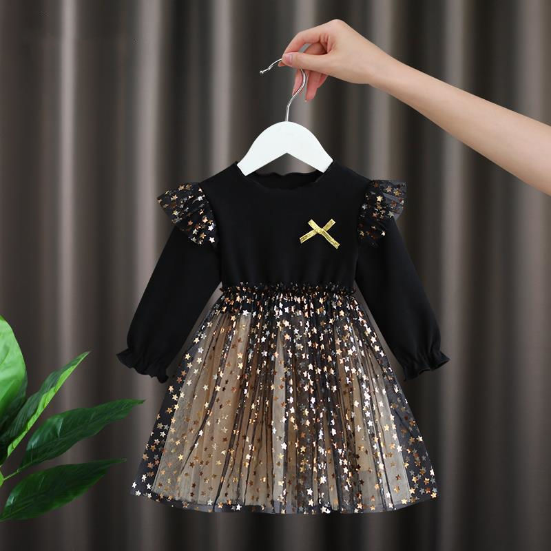 Robe de princesse féerique pour petite fille avec jupe bouffante 