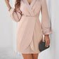Women's Fashion Pure Color Ribbon Bubble Dress