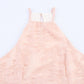 Texture Hanging Collar Sleeveless Dress