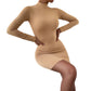 FallWinter Long-Sleeve Slim-Fit Dress With A Stand Collar