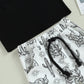 Ensemble deux pièces t-shirt à manches courtes et short imprimé tête de vache