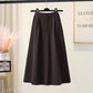 Plus Size Skirt Hepburn Style Woolen A- Line Autumn And Winter Umbrella Skirt