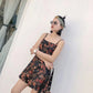 Embroidery Floral Women Dress Kylie Jenner Strapless women party dress Short Chinese Style satin dress vestido vintage Robe