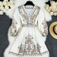 Womens Holiday-Style Casual Printed Dress