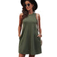 Slim High Waist Dress Simple Style Solid Color