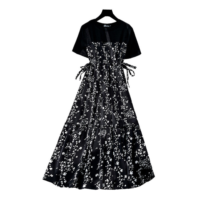 Women's Floral Dress Loose And Slim Down