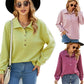 Loose Open Chest Batwing Long Sleeve Lapel Women's Sweater